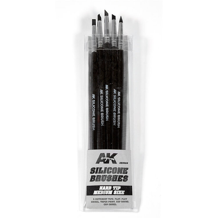 AK Interactive AK Interactive: Silicone Brushes - Hard Tip - Medium Size