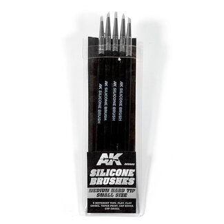 AK Interactive Silicone Brushes - Medium Hard Tip - Small Size