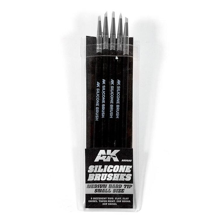 AK Interactive AK Interactive: Silicone Brushes - Medium Hard Tip - Small Size