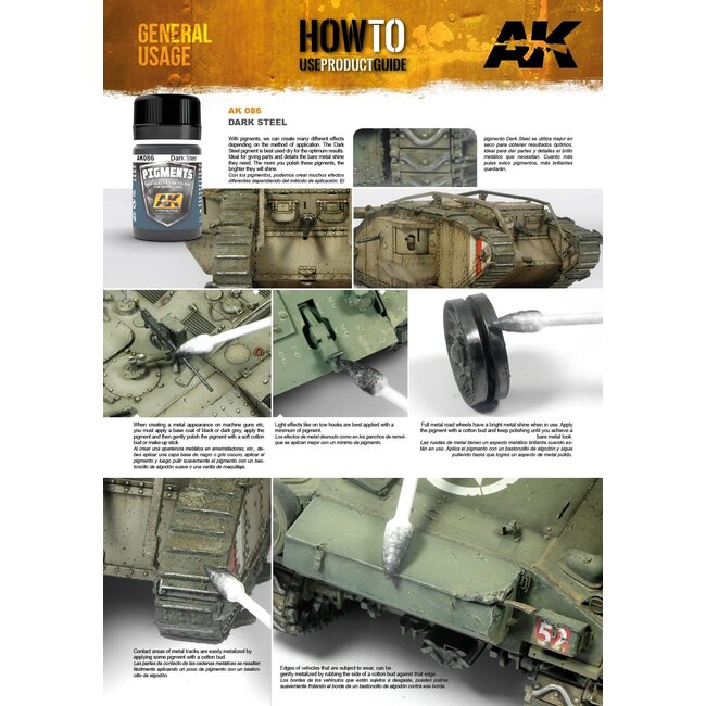 AK Interactive AK Interactive: Pigments - Dark Steel