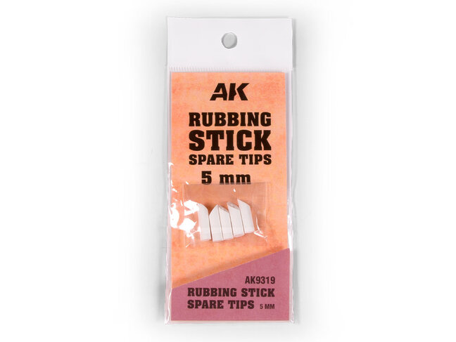 AK Interactive Rubbing Stick Spare Tips 5mm