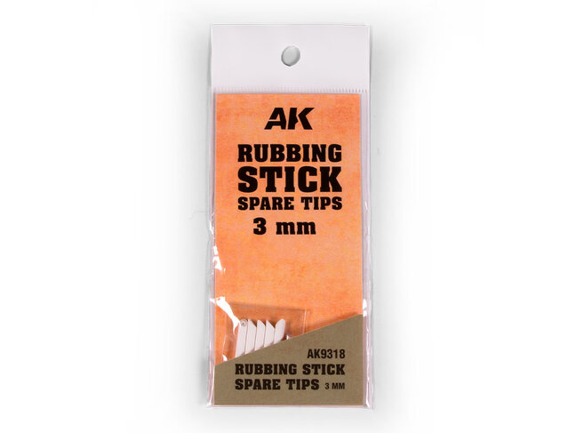 AK Interactive Rubbing Stick Spare Tips 3mm