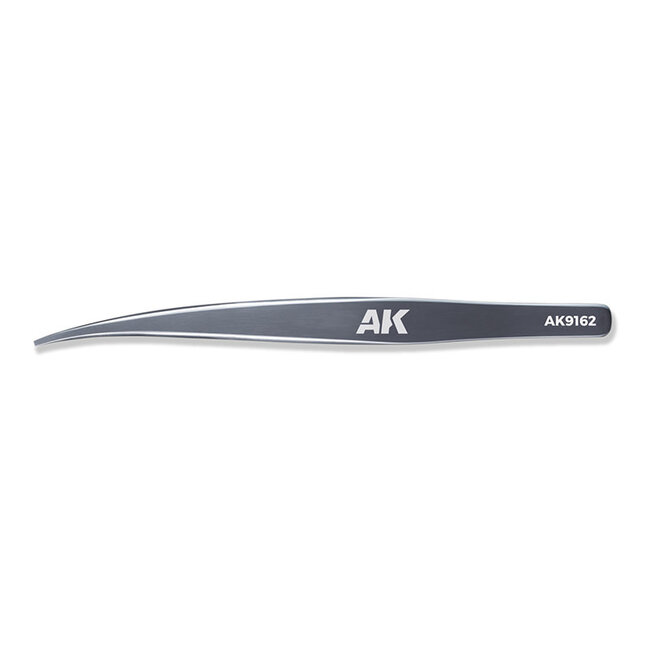 AK Interactive AK Interactive: HG Angled Tweezers - Flat-End