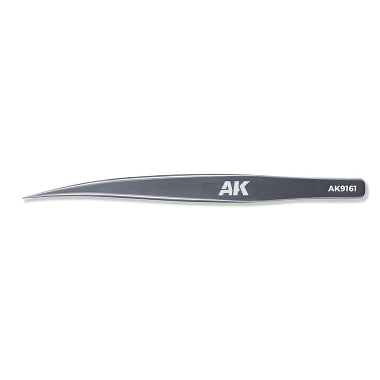 AK Interactive AK Interactive: HG Angled Tweezers - Thin Tipped