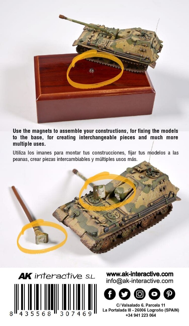 AK Interactive AK Interactive: Neodymium Magnet - 3x1mm - N35 (70 Units)