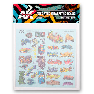 AK Interactive Assorted Graffiti Decals