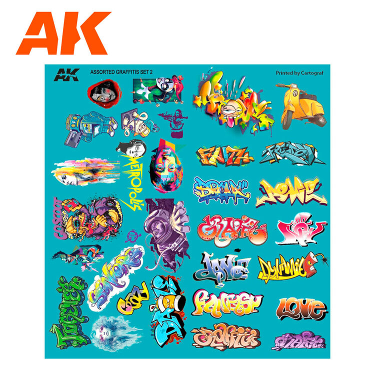 AK Interactive AK Interactive: Assorted Graffiti Decals