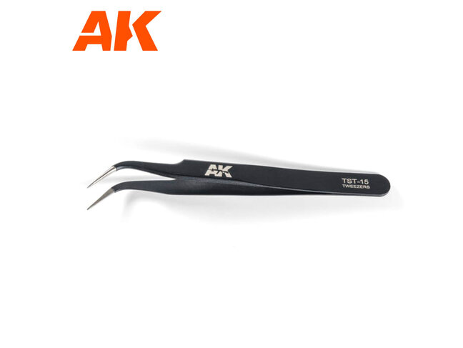 AK Interactive Precision Curved Tweezers