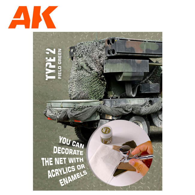 AK Interactive AK Interactive: Camouflage Net - Type 2 - Field Green