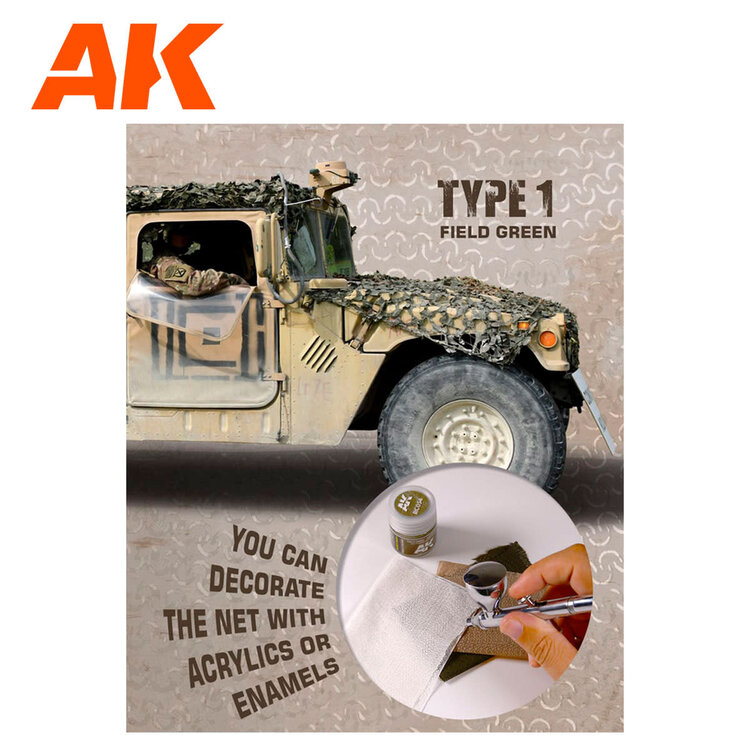 AK Interactive AK Interactive: Camouflage Net - Type 1 - Field Green