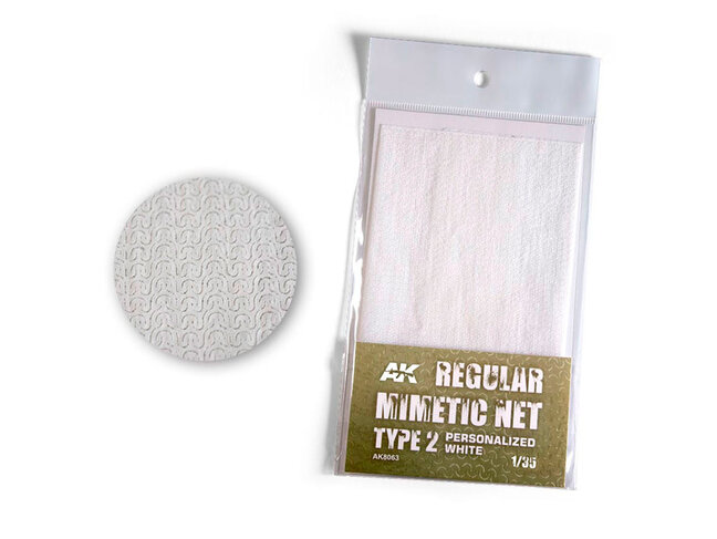 AK Interactive Camouflage Net - Type 2 - Personalized White