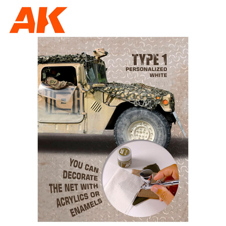AK Interactive AK Interactive: Camouflage Net - Type 1 - Personalized White