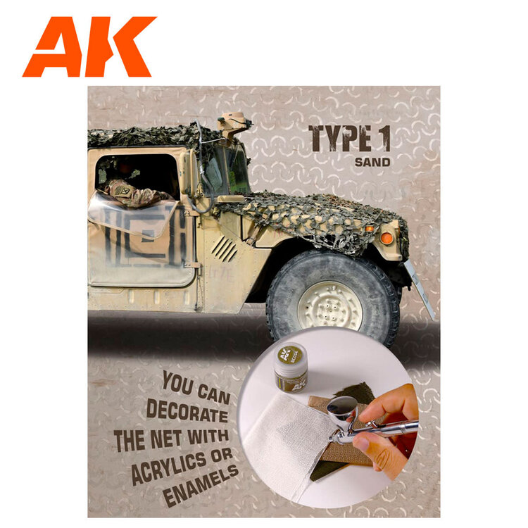 AK Interactive AK Interactive: Camouflage Net - Type 1 - Sand