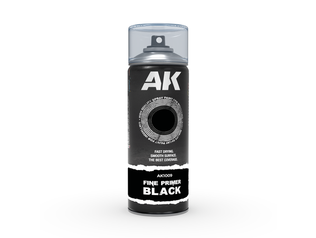 AK Interactive Spray: Fine Primer Black
