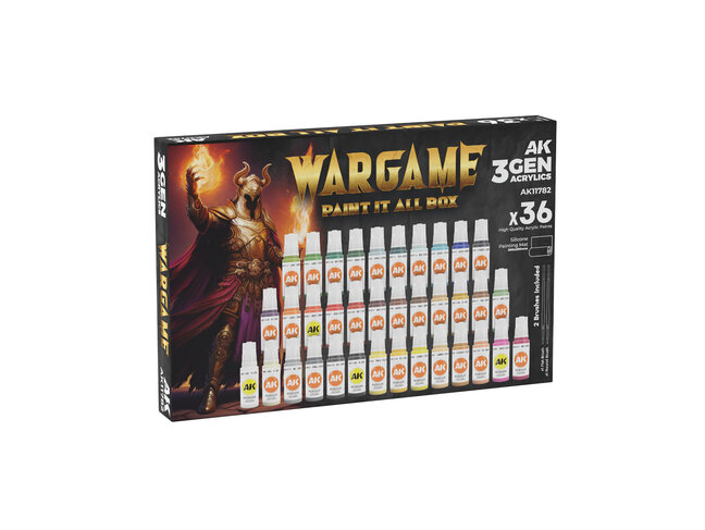 AK Interactive Wargame Paint it All Box - 3rd Generation - 36 Units