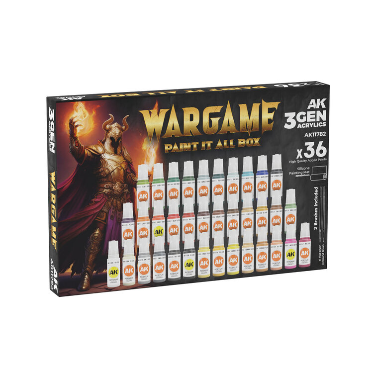 AK Interactive AK Interactive: Wargame Paint it All Box - 3rd Generation - 36 Units
