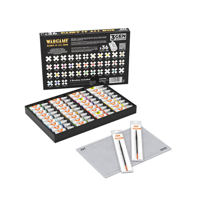 AK Interactive AK Interactive: Wargame Paint it All Box - 3rd Generation - 36 Units