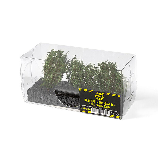 AK Interactive AK Interactive: Dark Green Bushes - 4-5cm (1:35, 75mm, 90mm)