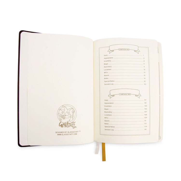 Glassstaff Glassstaff: Character Journal - Black Leather