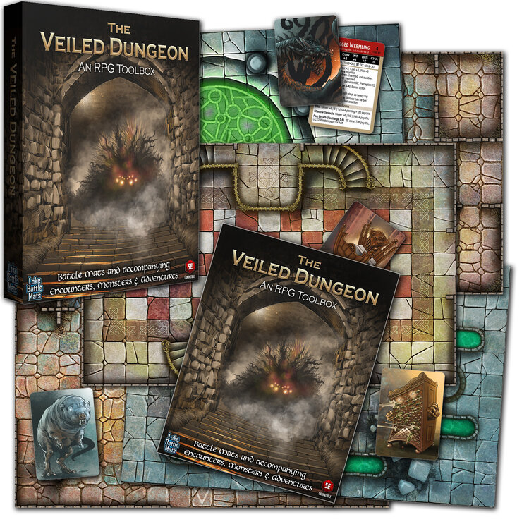 Loke Battle Mats Loke Battle Mats: Box of Adventure - The Veiled Dungeon