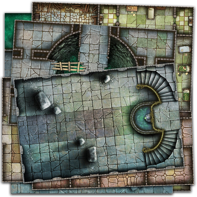 Loke Battle Mats Loke Battle Mats: Box of Adventure - The Veiled Dungeon