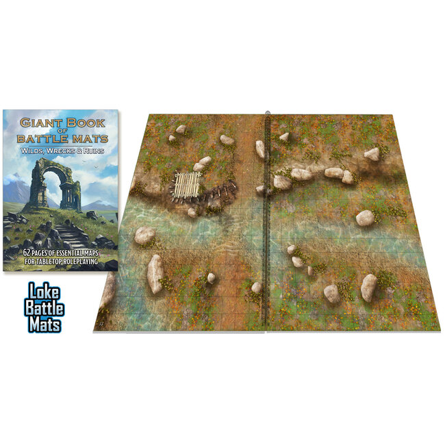 Loke Battle Mats Loke Battle Mats: Giant Book of Battle Mats: Wilds, Wrecks & Ruins