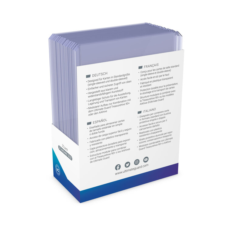 Ultimate Guard Card Covers - 35 pt Toploading - Transparent (25)