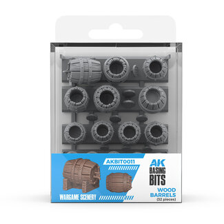 AK Interactive Basing Bits: Wargame Scenery - Wood Barrels