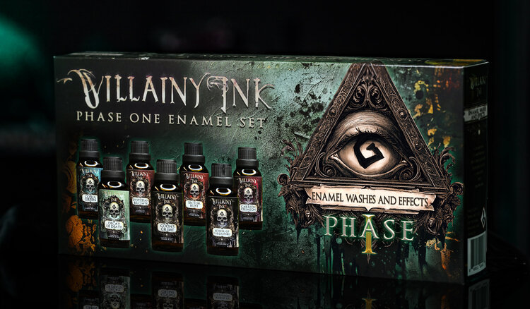 The Grimdark Compendium Zatcaskagoon Miniatures - The Grimdark Compendium - Villainy Ink: Phase 1 Enamel Set