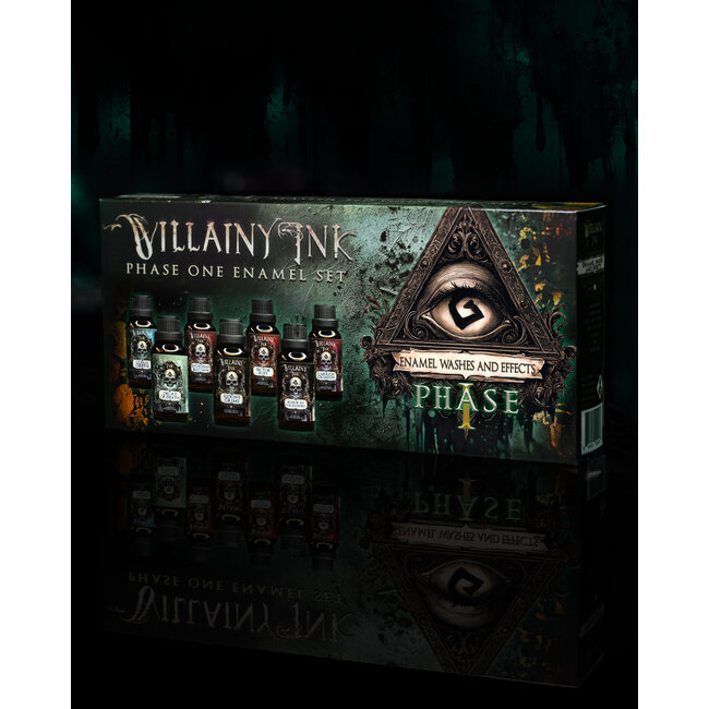 The Grimdark Compendium Zatcaskagoon Miniatures - The Grimdark Compendium - Villainy Ink: Phase 1 Enamel Set