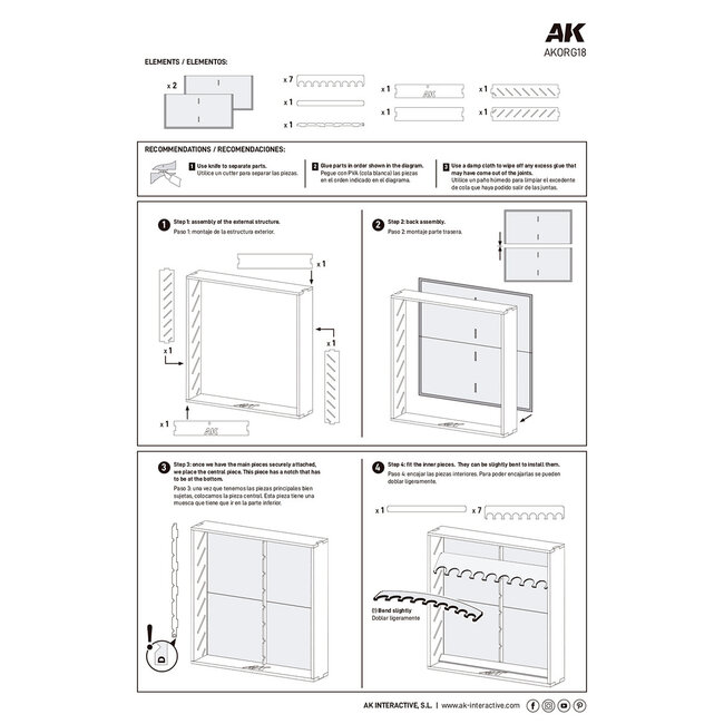 AK Interactive AK Interactive: Modular Organizer for 17-18ml Bottles