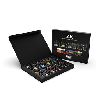 AK Interactive Deluxe Edition Box - Artist Dense Acrylic Color  - Basic Colors
