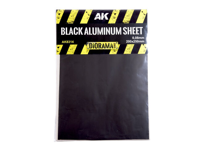 AK Interactive Black Aluminium Sheet - 200x250mm - 150UM (Micrometer)