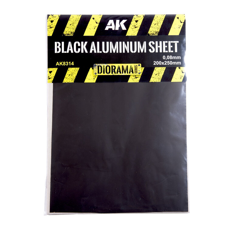 AK Interactive Black Aluminium Sheet - 200x250mm - 150UM (Micrometer)