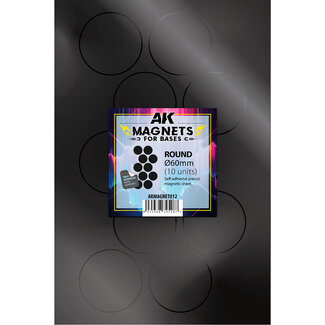 AK Interactive Magnetic Sheet for Bases - Round 60mm (10 Bases)