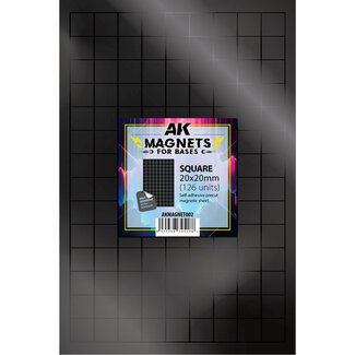 AK Interactive Magnetic Sheet for Bases - Square 20x20mm (126 Bases)