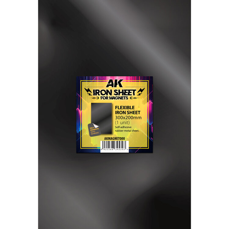 AK Interactive AK Interactive - Wargame: Iron Sheet for Magnets - Flexible Iron Sheet - 300x200mm (1)