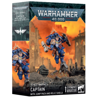 Games Workshop Space Marines: Captain with Jump Pack and Relic Shield