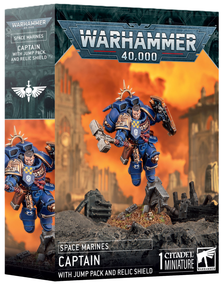 Games Workshop Warhammer Warhammer 40000 - Space Marines: Captain with Jump Pack and Relic Shield