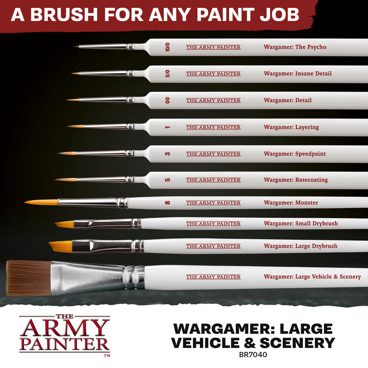 The Army Painter The Army Painter - Brush - Wargamer: Large Vehicle & Scenery