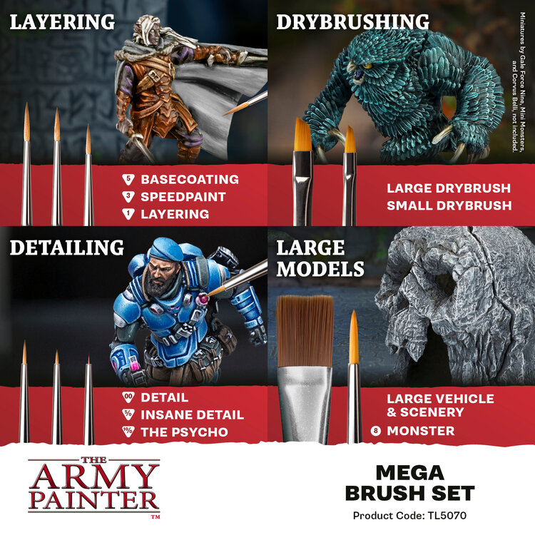 The Army Painter The Army Painter: Mega - Brush Set