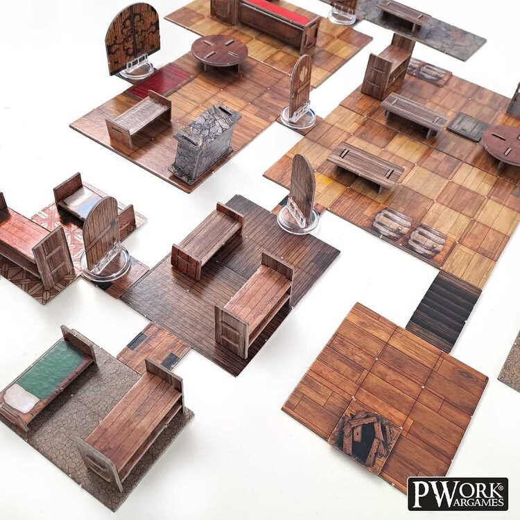 PWork Wargames PWork Wargames: The Tavern - RPG Modular Map Tiles