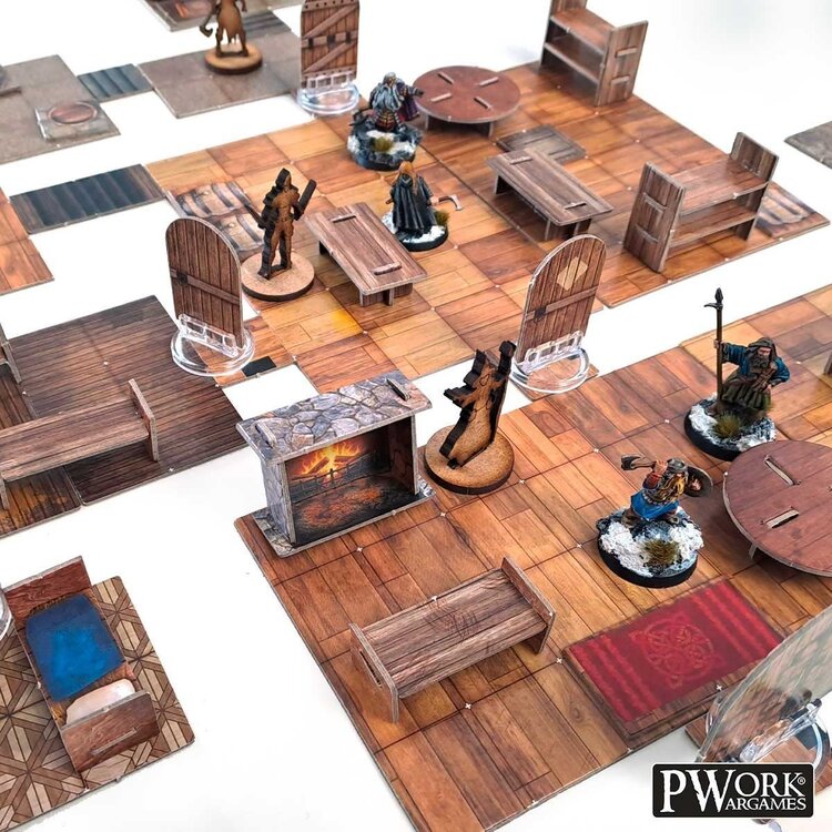 PWork Wargames PWork Wargames: The Tavern - RPG Modular Map Tiles