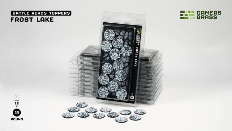 Gamers Grass Gamers Grass: Frost Lake - Round 25mm (12) - Battle Ready Topper