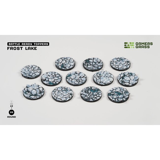 Gamers Grass Gamers Grass: Frost Lake - Round 25mm (12) - Battle Ready Topper