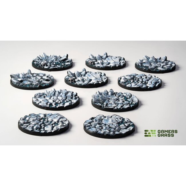 Gamers Grass Gamers Grass: Frost Lake - Round 28mm (10) - Battle Ready Topper