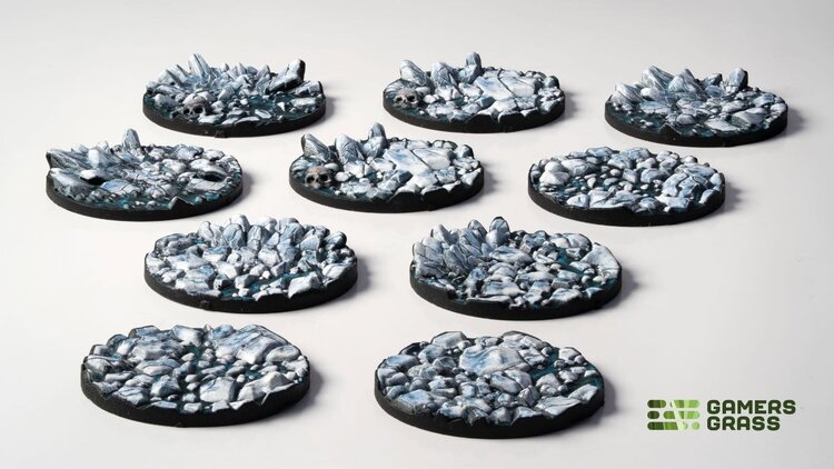 Gamers Grass Gamers Grass: Frost Lake - Round 28mm (10) - Battle Ready Topper