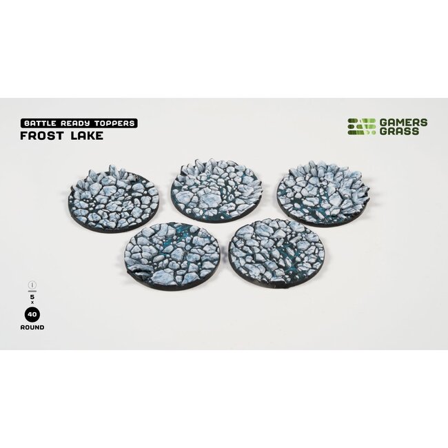 Gamers Grass Gamers Grass: Frost Lake - Round 40mm (5) - Battle Ready Topper