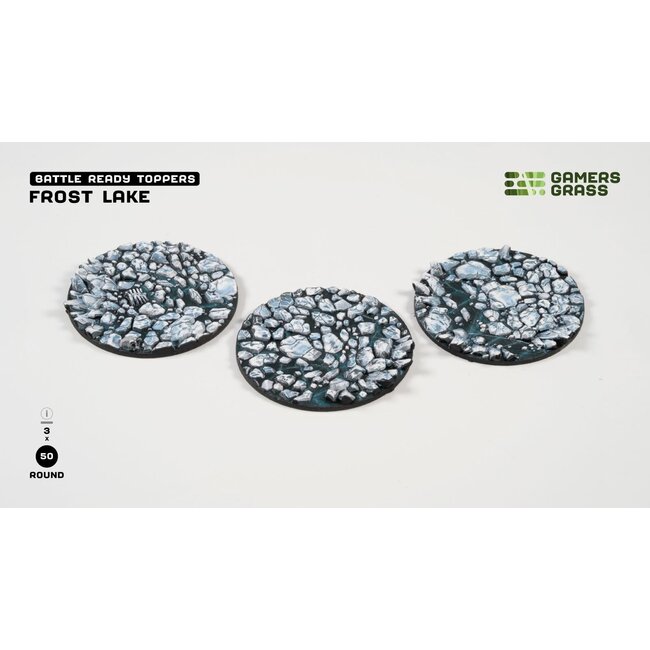 Gamers Grass Gamers Grass: Frost Lake - Round 50mm (3) - Battle Ready Topper