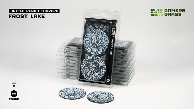 Gamers Grass Gamers Grass: Frost Lake - Round 60mm (2) - Battle Ready Topper